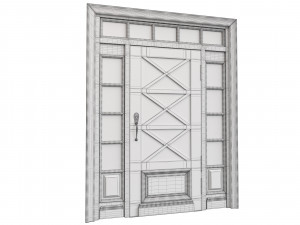 Entrance classic door 80 3D 模型