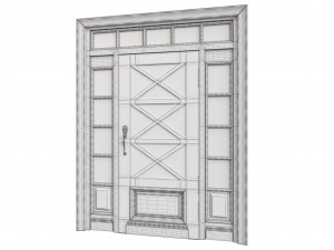 Entrance classic door 80 3D 模型