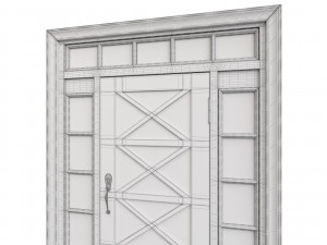 Entrance classic door 80 3D 模型