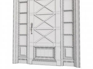 Entrance classic door 80 3D 模型