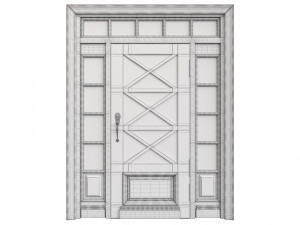 Entrance classic door 80 3D 模型