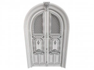 Entrance classic door 81 3D Model