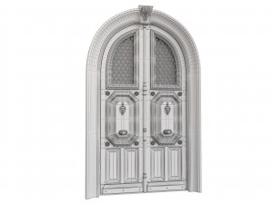 Entrance classic door 81 Modèle 3D