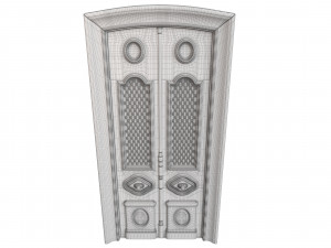 Entrance classic door 82 3D Model
