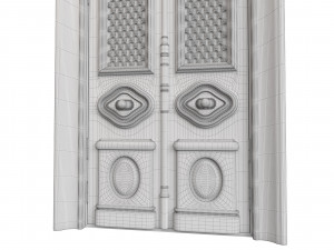 Entrance classic door 82 3D Model