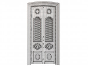 Entrance classic door 82 3D Model