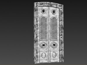 Entrance classic door 82 3D Model