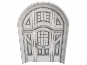 Entrance classic door 83 3D Model