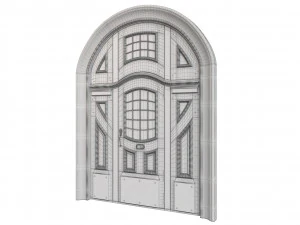 Entrance classic door 83 3D Model