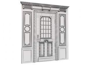 Entrance classic door 84 3D Model