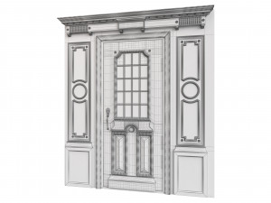 Entrance classic door 84 3D Model