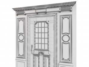 Entrance classic door 84 3D Model