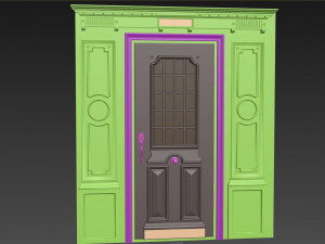 Entrance classic door 84 3D Model