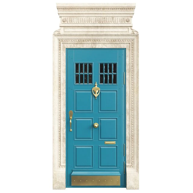 Entrance classic door 85 3D Model .c4d .max .obj .3ds .fbx .stl .blend 
