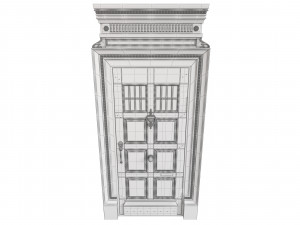 Entrance classic door 85 3D 模型