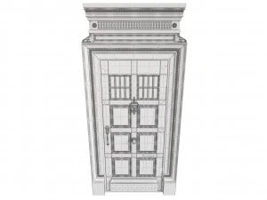 Entrance classic door 85 3D Model