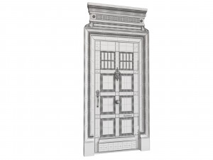 Entrance classic door 85 3D 模型