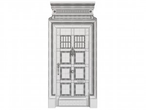 Entrance classic door 85 3D 模型