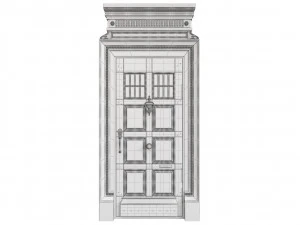 Entrance classic door 85 3D Model
