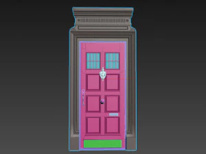 Entrance classic door 85 3D Model