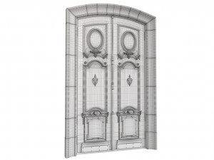 Entrance classic door 89 3D Модель