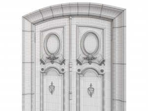 Entrance classic door 89 3D Модель