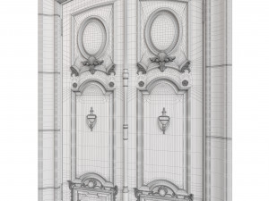 Entrance classic door 89 3D Модель