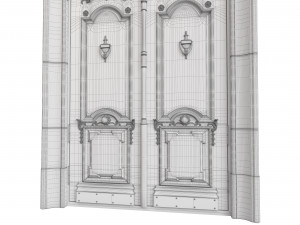 Entrance classic door 89 3D Модель