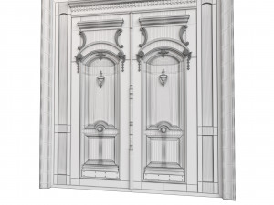 Entrance classic door 90 3D मॉडल