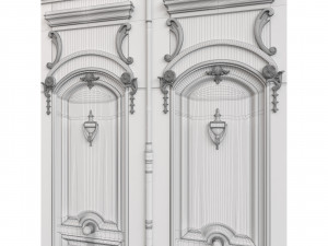 Entrance classic door 90 3D मॉडल