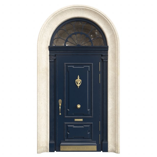 Entrance classic door 91 Model 3D .c4d .max .obj .3ds .fbx .stl .blend 