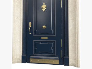 Entrance classic door 91 Model 3D