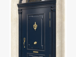 Entrance classic door 91 Model 3D