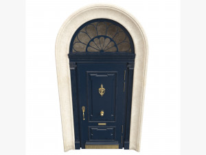 Entrance classic door 91 Model 3D