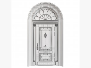 Entrance classic door 91 Model 3D