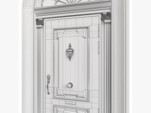 Entrance classic door 91 Model 3D