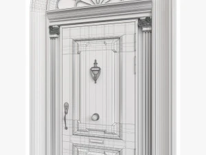 Entrance classic door 91 3D Model
