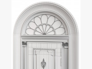 Entrance classic door 91 Model 3D
