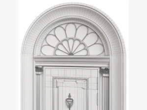 Entrance classic door 91 3D Model