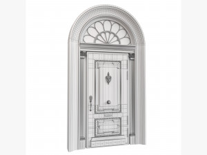 Entrance classic door 91 Model 3D