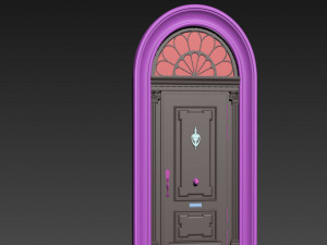 Entrance classic door 91 Model 3D