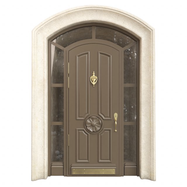 Entrance classic door 92 Model 3D .c4d .max .obj .3ds .fbx .stl .blend 