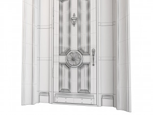 Entrance classic door 92 Model 3D