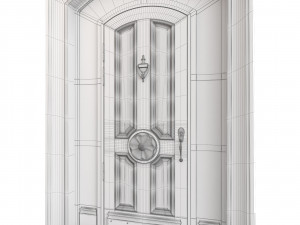 Entrance classic door 92 Model 3D