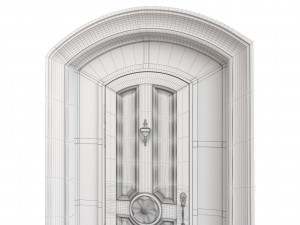 Entrance classic door 92 Model 3D