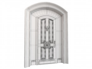 Entrance classic door 92 Model 3D