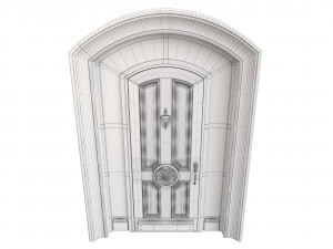 Entrance classic door 92 Model 3D