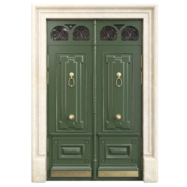 Entrance classic door 93 3D Model .c4d .max .obj .3ds .fbx .stl .blend 