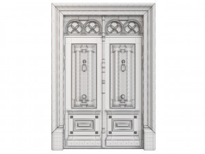 Entrance classic door 93 3D Model