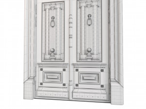 Entrance classic door 93 3D Model